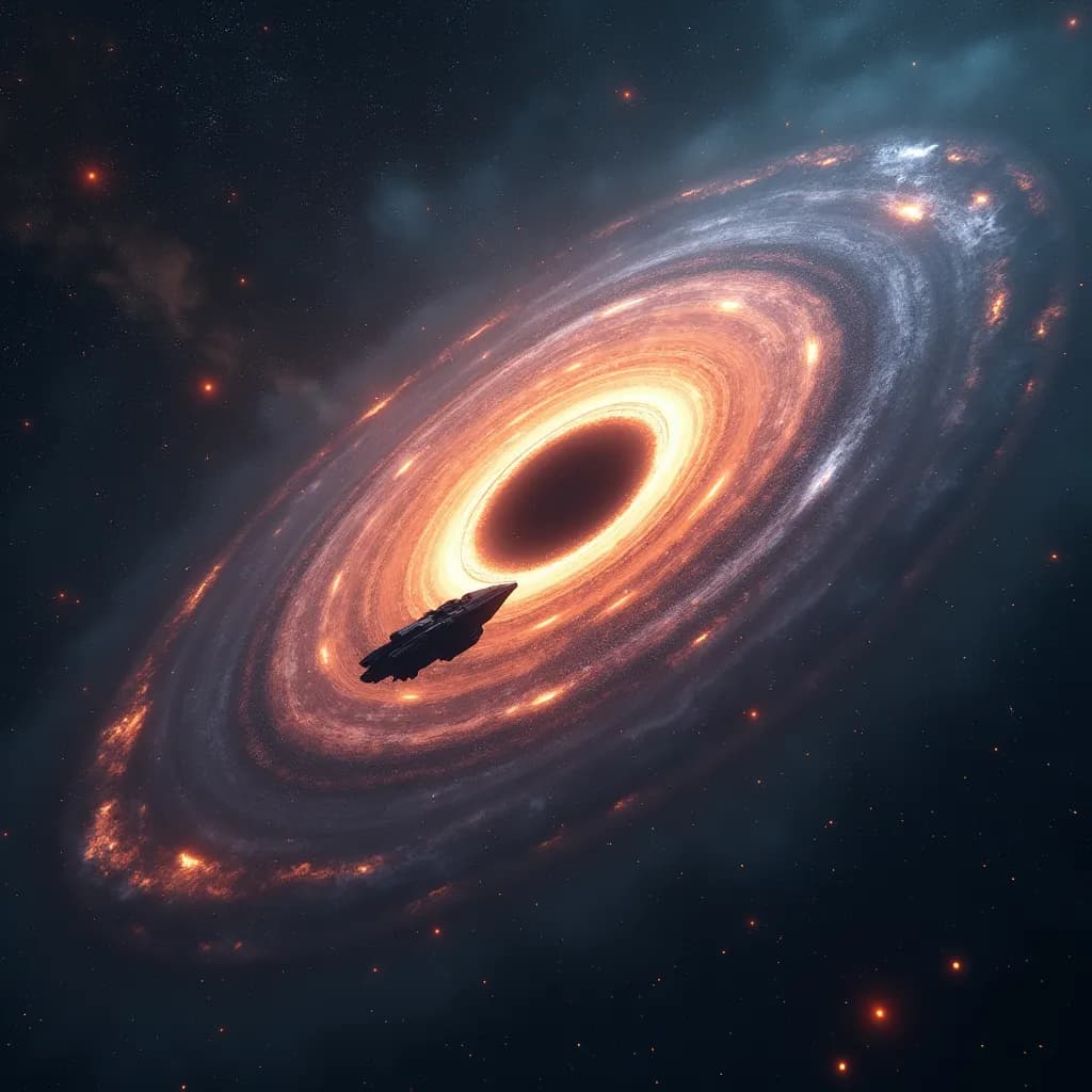 Exploring the black hole in a spaceship